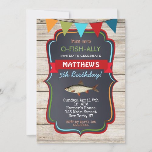 Fishing Birthday Party Invitations