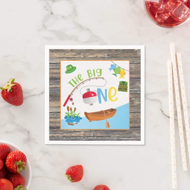 Fishing Birthday Party Napkin (Insitu)