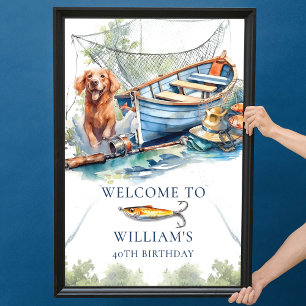 Fishing Birthday Party Welcome Sign