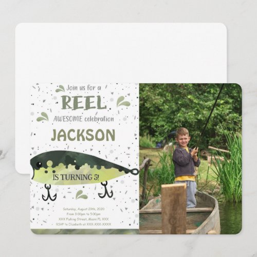 Fishing Birthday Photo Invitation