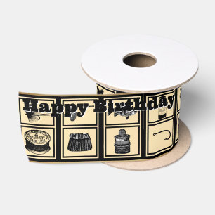 Fishing Birthday Ribbon, BDay, Ribbon, Fisherman Satin Ribbon
