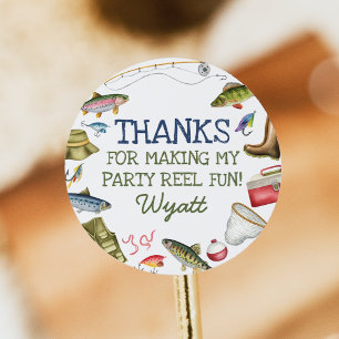 Fishing Birthday Stickers