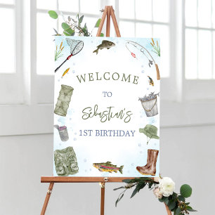 Fishing Birthday Welcome Sign