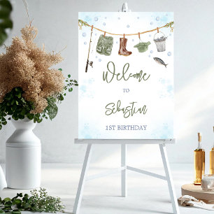 Fishing Birthday Welcome Sign