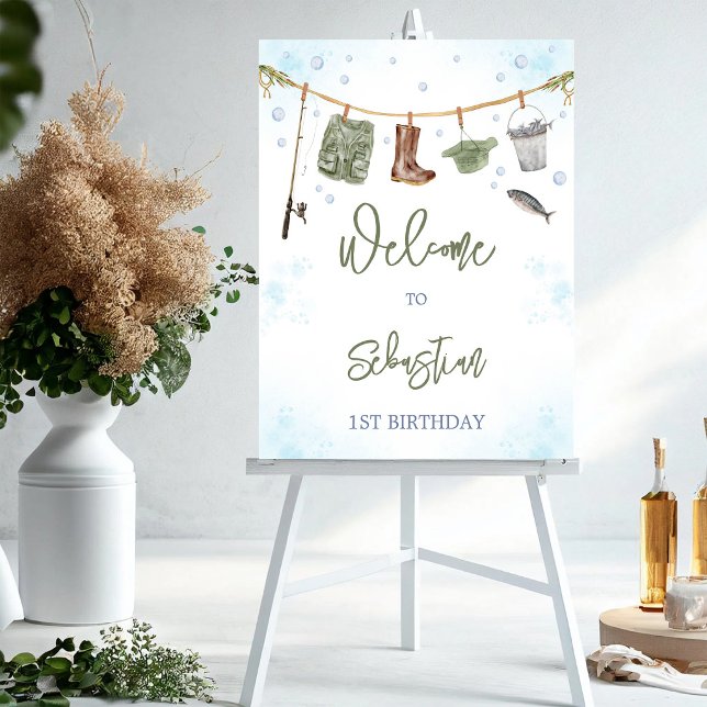 Fishing Birthday Welcome Sign (Creator Uploaded)