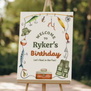 Fishing Birthday Welcome Sign