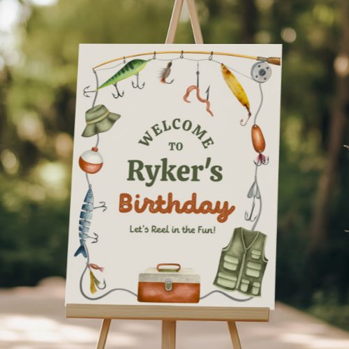 Fishing Birthday Welcome Sign