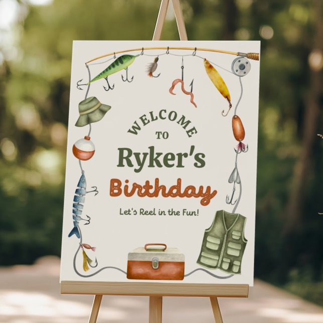 Fishing Birthday Welcome Sign (Creator Uploaded)