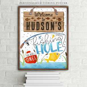 Fishing Birthday Welcome Sign