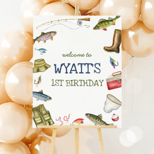 Fishing Birthday Welcome Sign