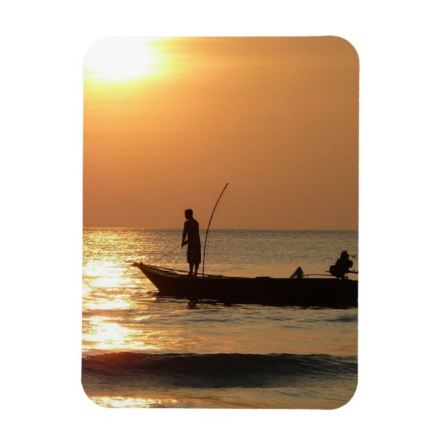 Fishing Boat at Sunset Magnet (Vertical)