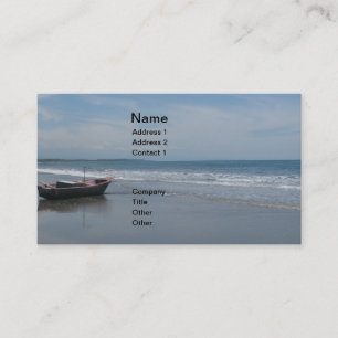 Fishing Boat at the Beach Business Card