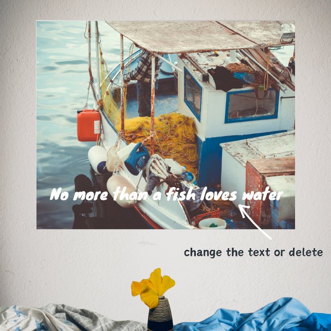 Fishing Boat at the Mediterranean Seaside Poster (Creator Uploaded)