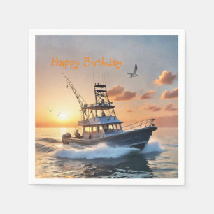 Fishing Boat Birthday Napkins