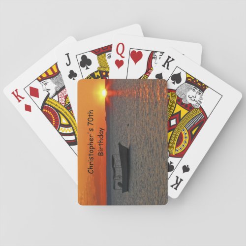 Fishing Boat Birthday Party Favor Playing Cards