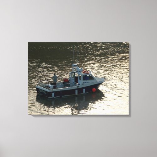 Fishing Boat Cardiff Bay Canvas Print