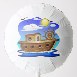 Fishing Boat Cartoon  Balloon