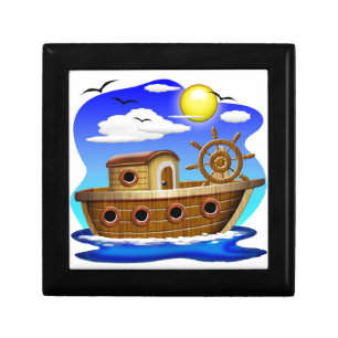 Fishing Boat Cartoon Gift Box