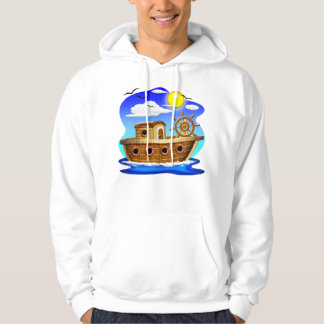 Fishing Boat Cartoon Hoodie