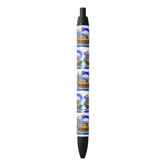 Fishing Boat Cartoon  Pen (Front Vertical)