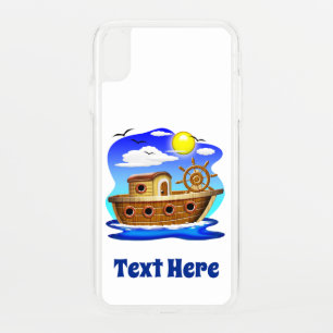 Fishing Boat Cartoon iPhone XS Max Case