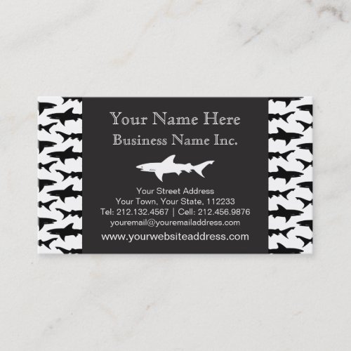 Fishing Boat Charter / Scuba Diver - Shark Pattern Business Card