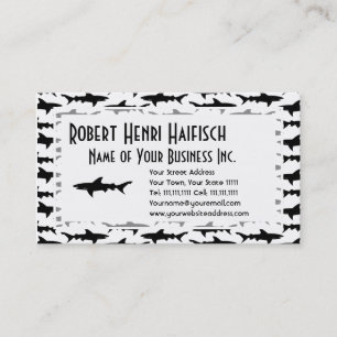 Fishing Boat Charter / Scuba Diver - Shark Pattern Business Card