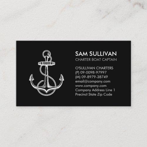 Fishing Boat Charter Travel Tour Business Card