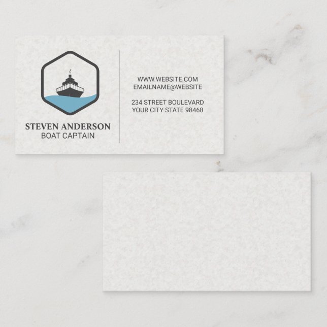Fishing Boat | Cruise Ship  Business Card (Front/Back)