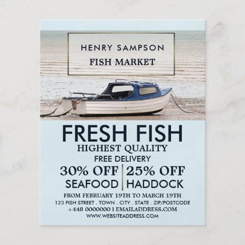 Fishing Boat FishmongerWife Fish Market Advert Flyer
