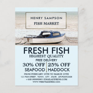 Fishing Boat, Fishmonger/Wife, Fish Market Advert Flyer