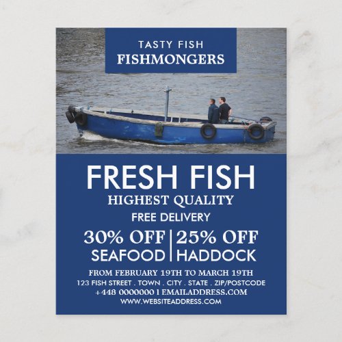 Fishing Boat FishmongerWife Fish Market Flyer