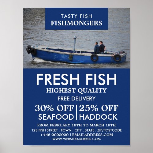 Fishing Boat FishmongerWife Fish Market Poster