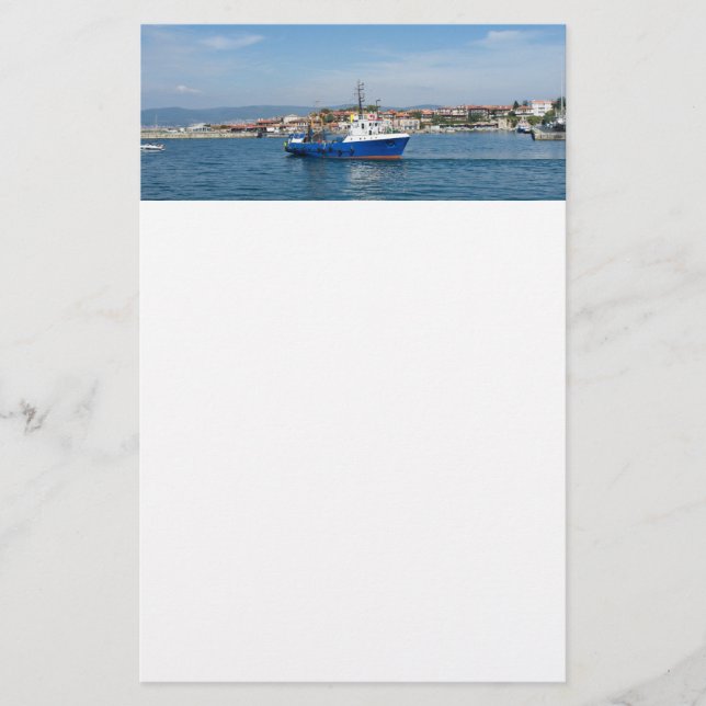 Fishing boat going to the sea flyer (Front)