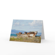 Fishing boat greeting card