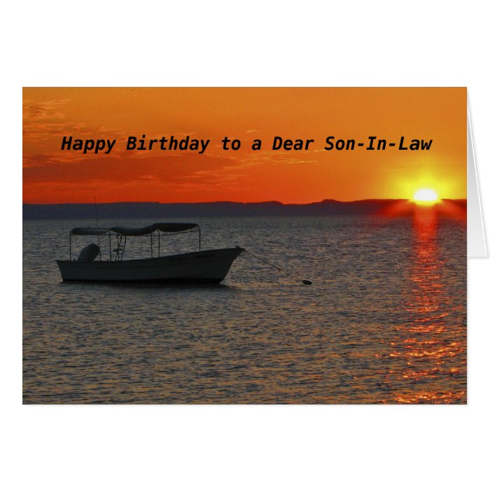 Fishing Boat  Happy Birthday to a Dear Son In Law Card