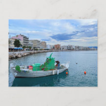 Fishing Boat In Harbor Corinth Greece