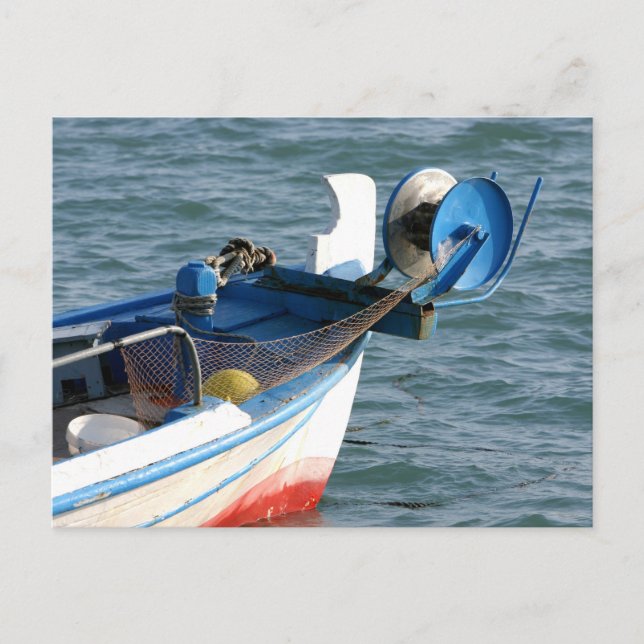 Fishing boat in Katakolon Greece Postcard (Front)