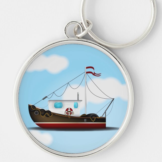 Fishing Boat Keychain (Front)