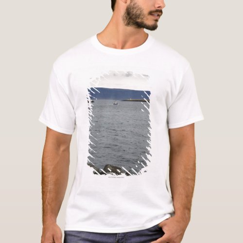 Fishing boat leaving harbour Reykjavik Iceland T_Shirt