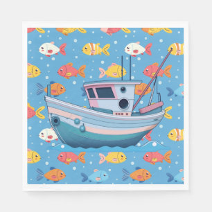 Fishing Boat  Napkins