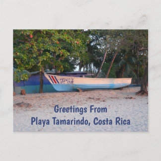 Fishing Boat on Tamarindo Beach, Costa Rica Postcard