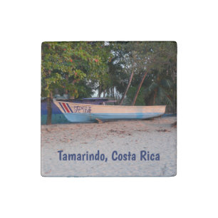 Fishing Boat on Tamarindo Beach, Costa Rica Stone Magnet