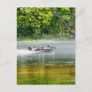 Fishing Boat On The Move Blank Post Card