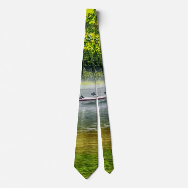 Fishing Boat On The Move Neck Tie (Front)