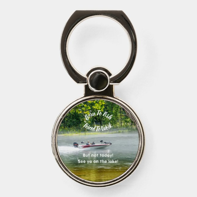 Fishing Boat On The Move Phone Grip (Front)