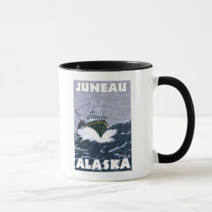 Fishing Boat Scene - Juneau, Alaska Mug