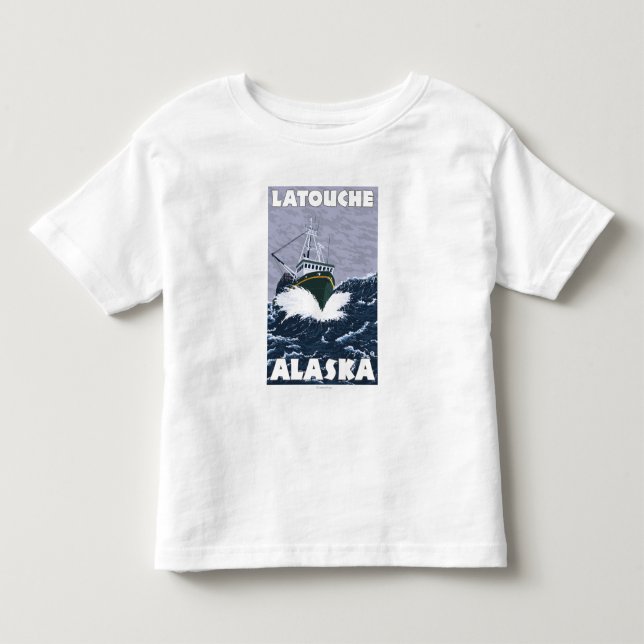 Fishing Boat Scene - Latouche, Alaska Toddler T-shirt (Front)