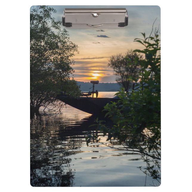 Fishing Boat Sunrise Clipboard (Front)
