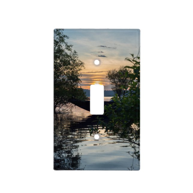 Fishing Boat Sunrise Light Switch Cover (Front)